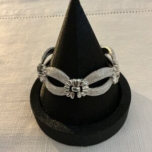 Flower Vintage Rhodium Plated Bracelet